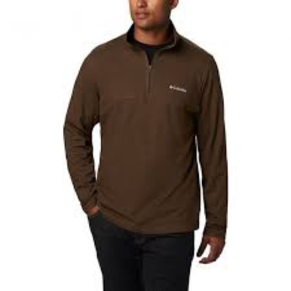 Columbia mens rugged ridge quarter zip pullover brown size small stretchy casual - Picture 1 of 6